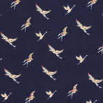 Marineblaue Vögel Stretch-Stoff - Ribes y Casals