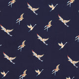 Marineblaue Vögel Stretch-Stoff - Ribes y Casals
