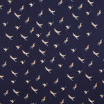 Marineblaue Vögel Stretch-Stoff - Ribes y Casals