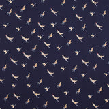 Marineblaue Vögel Stretch-Stoff - Ribes y Casals