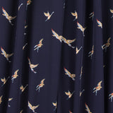 Marineblaue Vögel Stretch-Stoff - Ribes y Casals