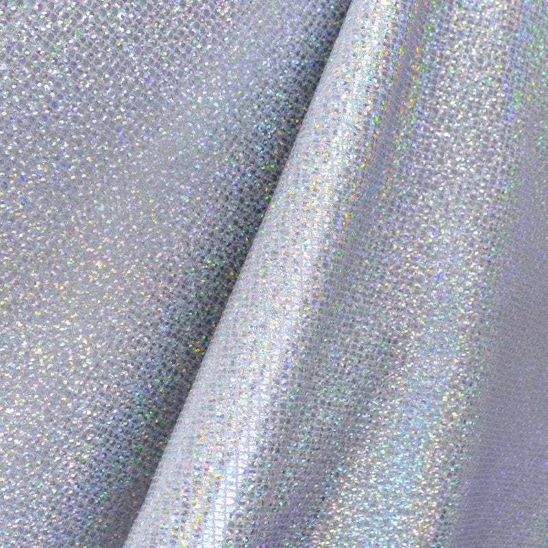 Silbernes Hologramm-Stretch-Gewebe - Ribes y Casals