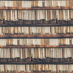 Bedruckter Stoff Baumwolle Bücher Bücher Braun - Ribes y Casals