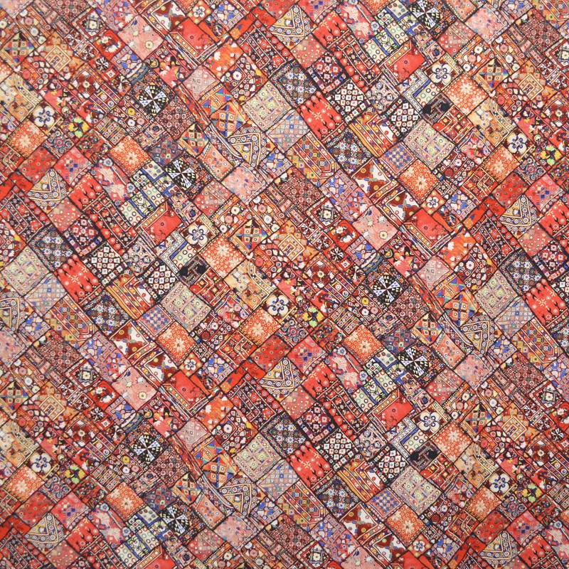 Bedruckter Baumwoll-Patchwork-Stoff Rot - Ribes y Casals