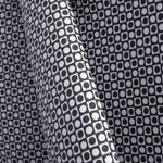 Bedruckter Stoff Marineblau Circle Square Print Stoff - Ribes y Casals