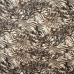 Gemusterter Stoff Satin Matt Chocolate Brown Ramage - Ribes y Casals