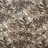 Gemusterter Stoff Satin Matt Chocolate Brown Ramage - Ribes y Casals