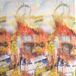 Multicolour Landscape Satin Gemusterter Stoff - Ribes y Casals
