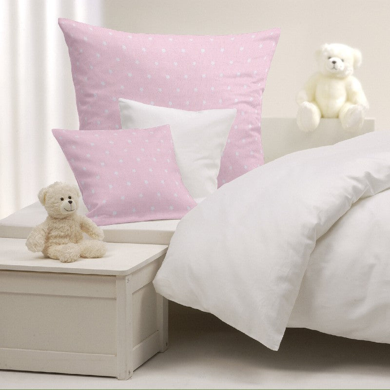 Stoff Sterne 1cm Rosa Hintergrund - Ribes y Casals