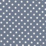Weiße Sterne Stoff Denim Blue Hintergrund - Ribes y Casals
