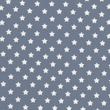 Weiße Sterne Stoff Denim Blue Hintergrund - Ribes y Casals