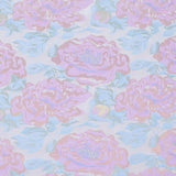 Blau Rosa Blume Fantasy Stoff - Ribes y Casals