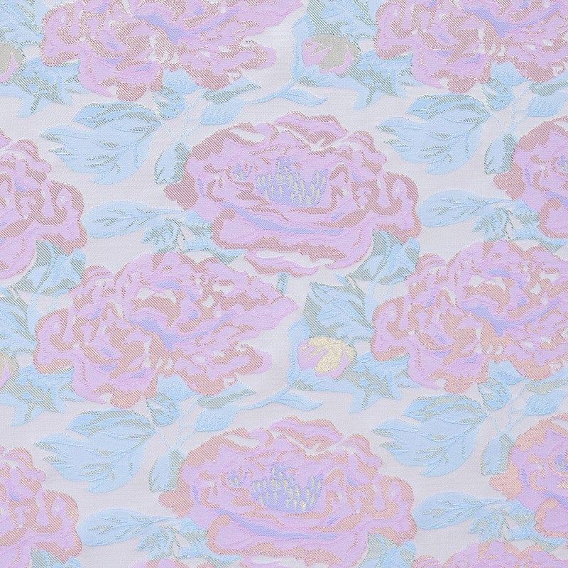 Blau Rosa Blume Fantasy Stoff - Ribes y Casals