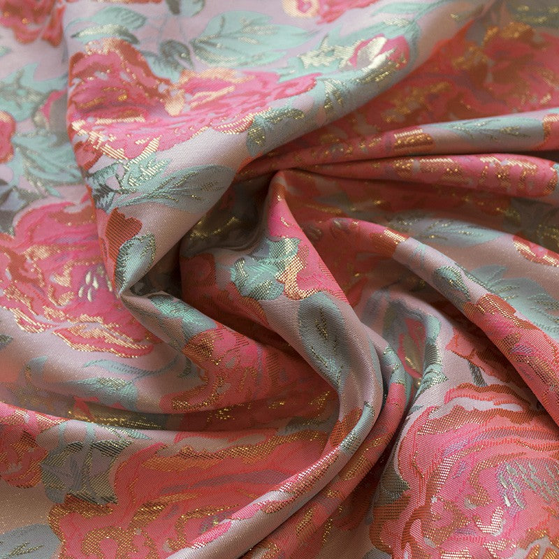 Fluoreszierende rosa Blume Fantasy Stoff - Ribes y Casals