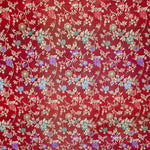 Stoff Fantasy Blumen Rot - Ribes y Casals