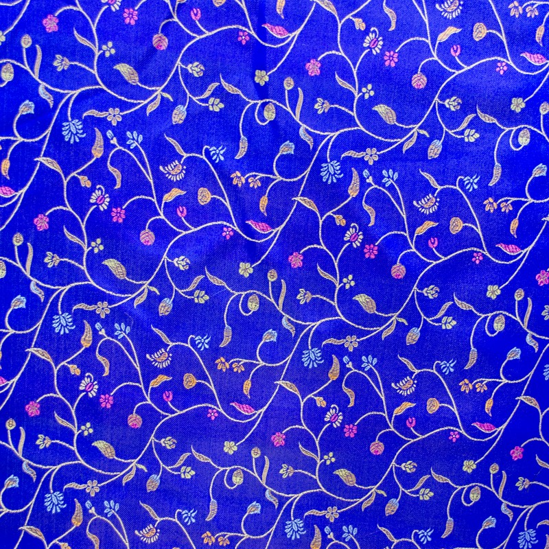 Fantasy Fabric Electric Blue Zweige - Ribes y Casals