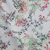 Flamenco Stretch Stoff Floral Grau Grünlich Grau - Ribes y Casals