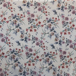 Floral Satin Blume Stoff Ecru Hintergrund - Ribes y Casals