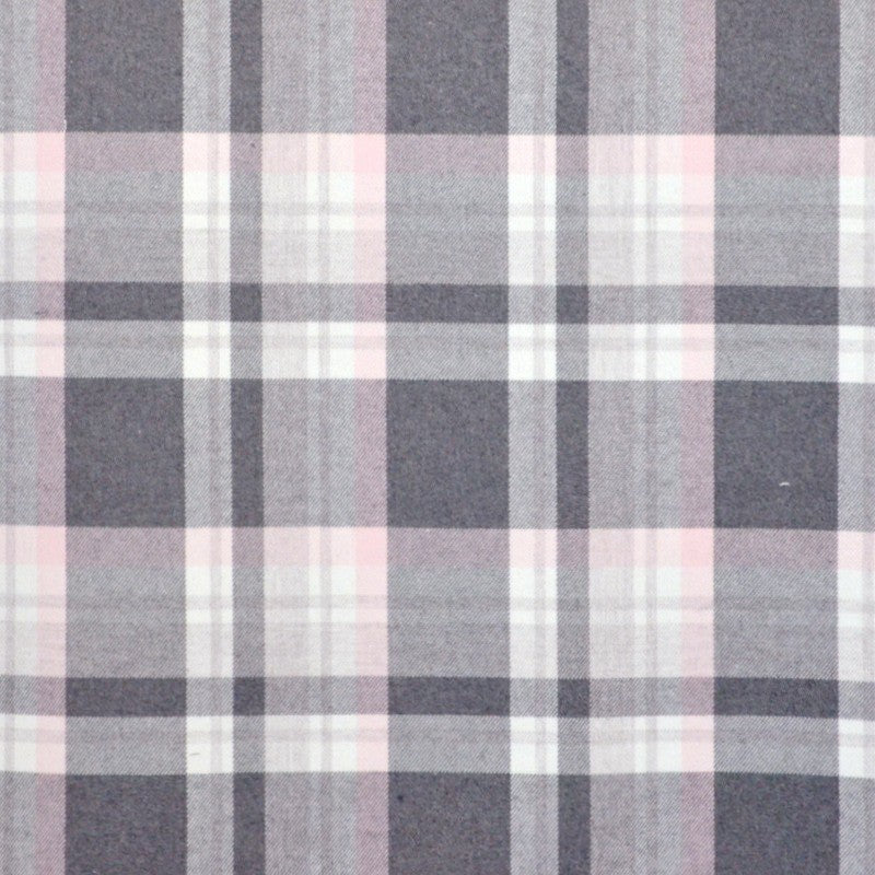 Flanelltuch kariert Rosa Grau - Ribes y Casals