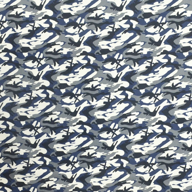 Militärischer Stretch-Gabardine-Stoff Blau - Ribes y Casals