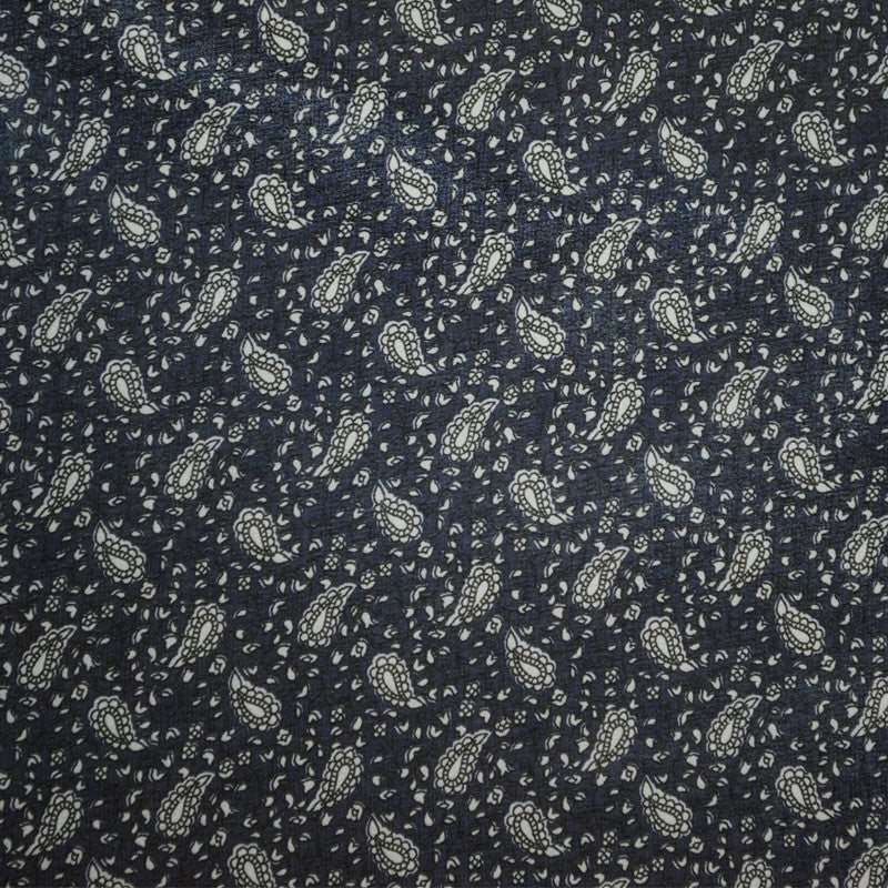 Kaschmir-Chiffon-Stoff Marineblau - Ribes y Casals