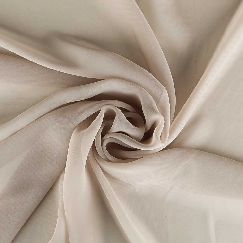 Beige Chiffon Chiffon Chiffon-Stoff - Ribes y Casals