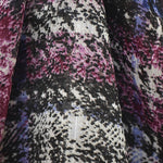 Fuchsia Karierter Bedruckter Chiffon Stoff - Ribes y Casals