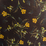Stoff Gaze Blumen Hintergrund Schokoladenbraun - Ribes y Casals