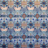 Stoff Georgette Aztec Aztec Blauer Hintergrund - Ribes y Casals