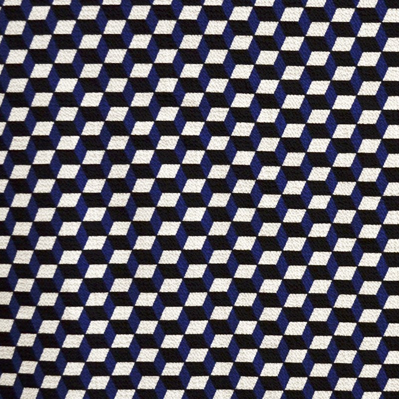 Stoff Georgette Gedruckter Würfel Blau - Ribes y Casals