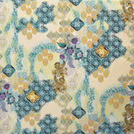 Stoff Georgette Gedruckt Hindu Blume Wasser - Ribes y Casals