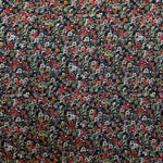 Georgette Viskose Floral Stoff Schwarz - Ribes y Casals