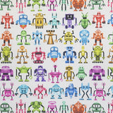 Kinder-Stoff Baumwolle Roboter Multicolor - Ribes y Casals