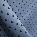 Kinder-Denim-Stoff Navy Hearts - Ribes y Casals