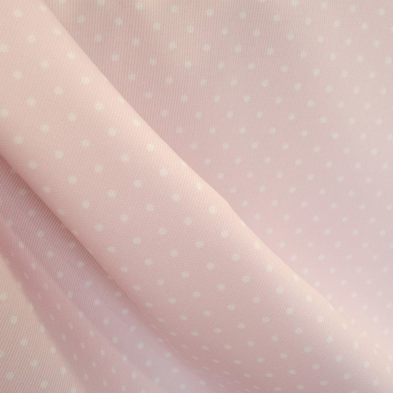 Stoff Piqué Polka Dot Rosa Hintergrund 4mm - Ribes y Casals
