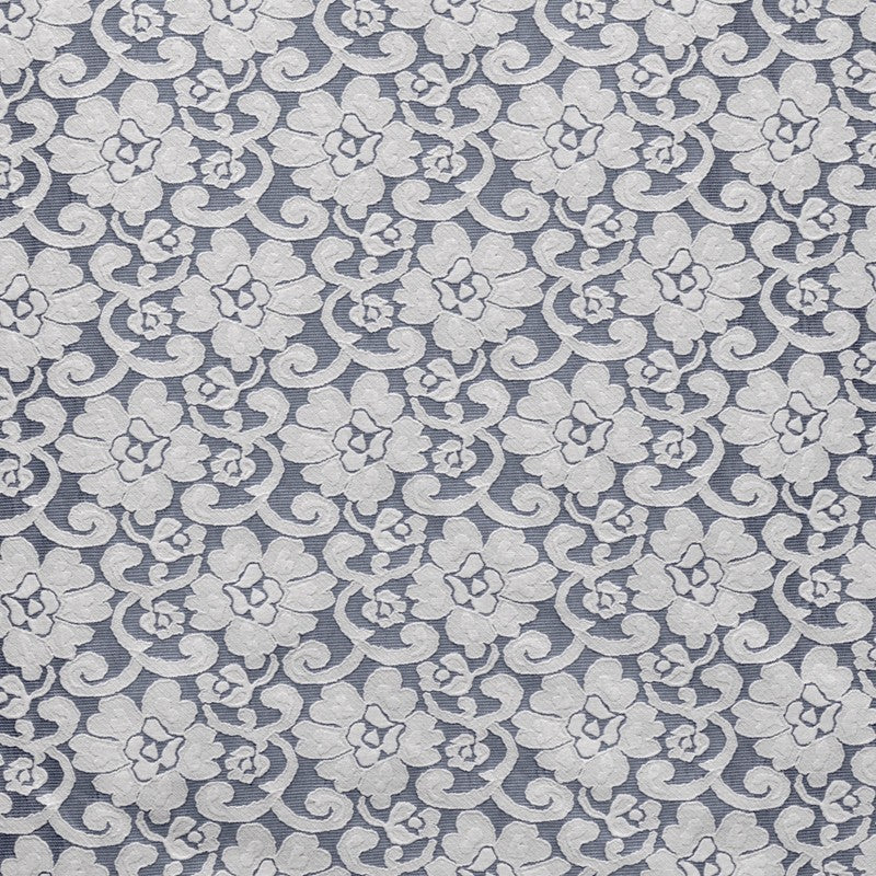 Denimblauer Spitzen-Jacquard-Stoff - Ribes y Casals