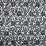 Jacquard-Spitze Schwarzer Blumen-Stoff - Ribes y Casals
