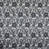 Jacquard-Spitze Schwarzer Blumen-Stoff - Ribes y Casals