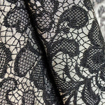 Jacquard-Spitze Schwarzer Blumen-Stoff - Ribes y Casals