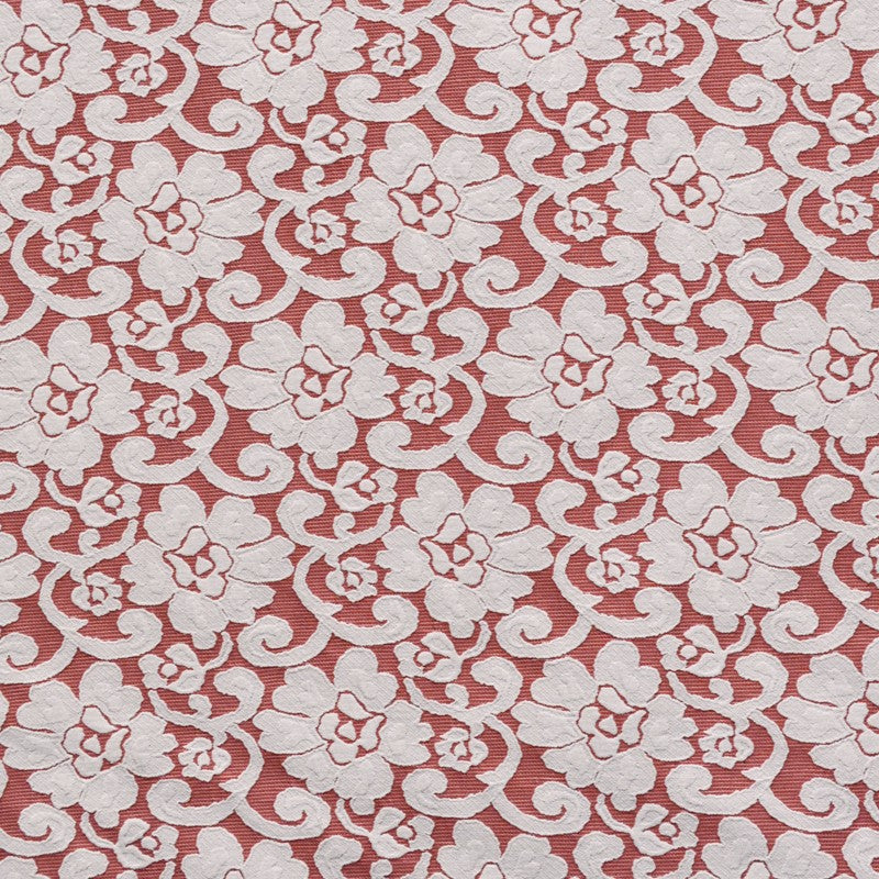 Roter Spitzen-Jacquard-Stoff - Ribes y Casals