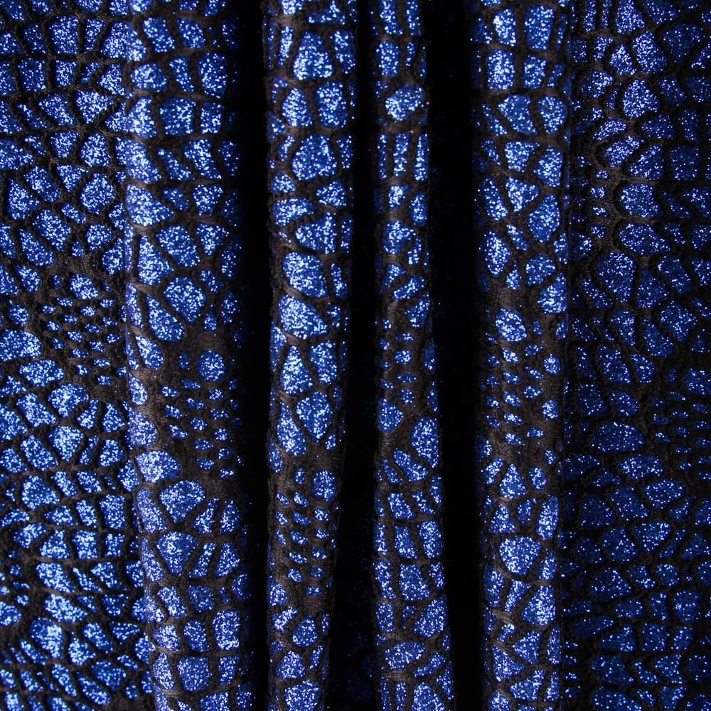 Lamé Spider Stoff Blau - Ribes y Casals