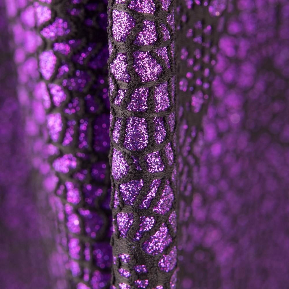 Lamé Spider Stoff Lila - Ribes y Casals