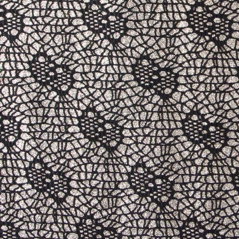Stoff Lamé Spider Silber - Ribes y Casals