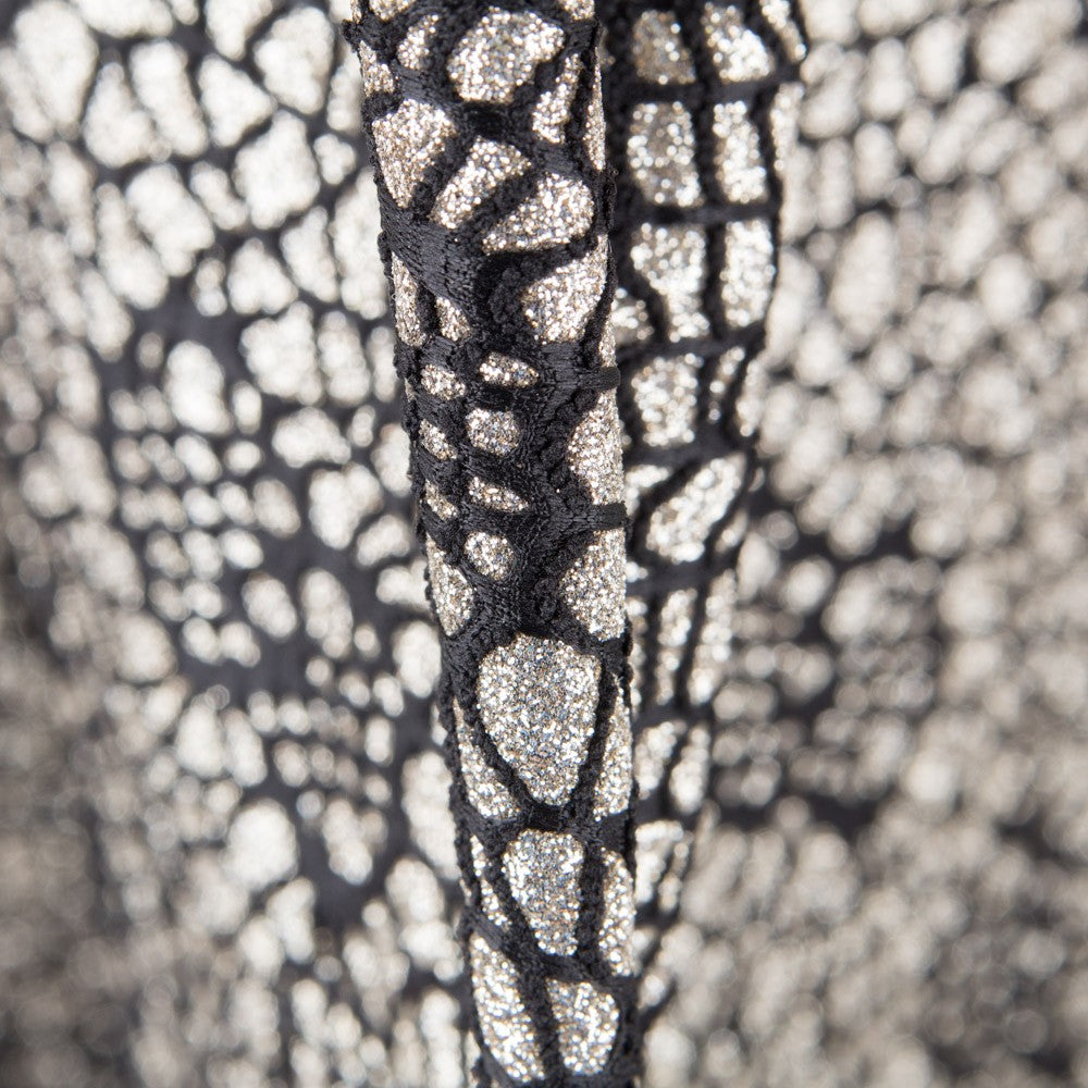 Stoff Lamé Spider Silber - Ribes y Casals