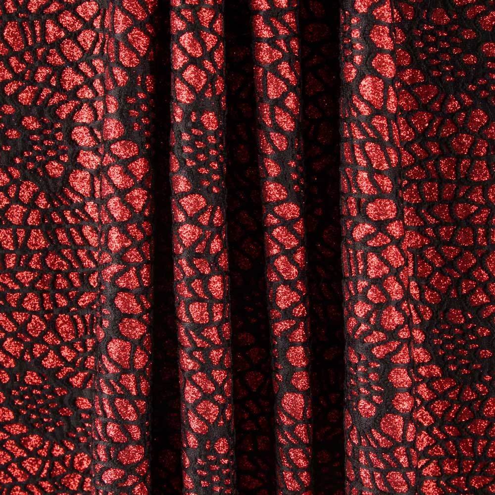 Stoff Lamé Spider Rot - Ribes y Casals