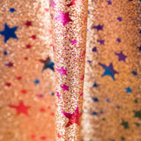 Lamé Glitter Glitter Stars Gold Stoff - Ribes y Casals