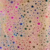 Lamé Glitter Glitter Stars Gold Stoff - Ribes y Casals