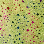 Lamé Glitter Glitter Stars Stoff Grün - Ribes y Casals