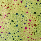 Lamé Glitter Glitter Stars Stoff Grün - Ribes y Casals