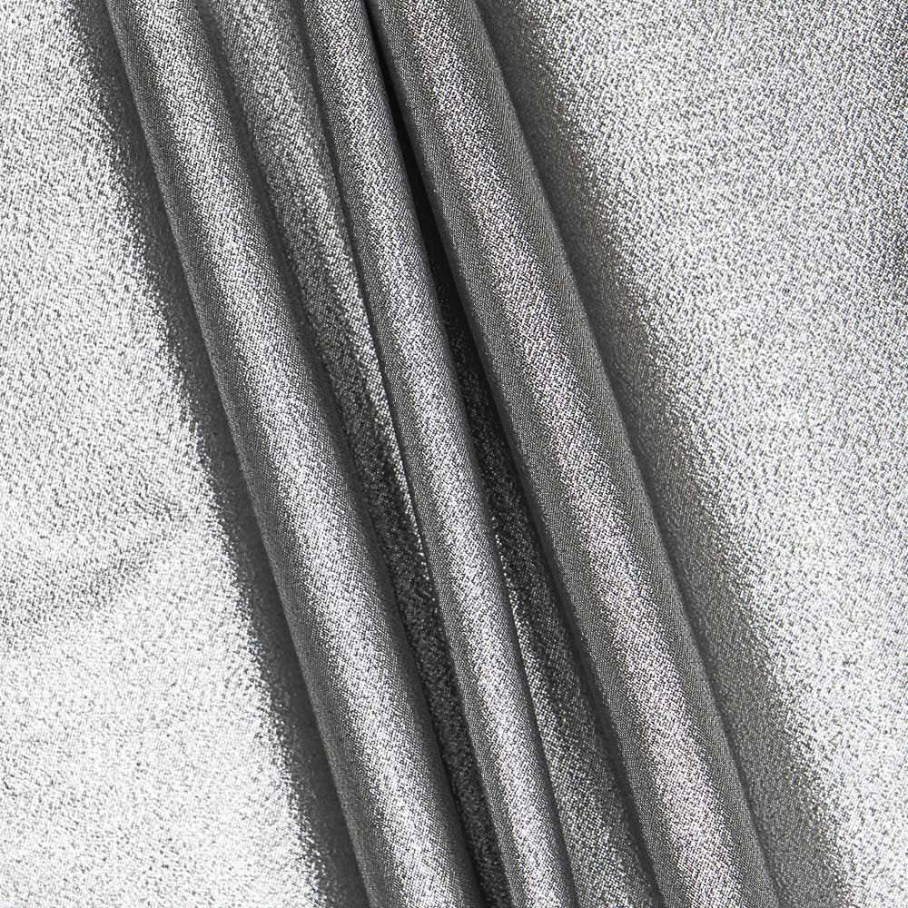 Stoff Lamé Silber Schwarz - Ribes y Casals